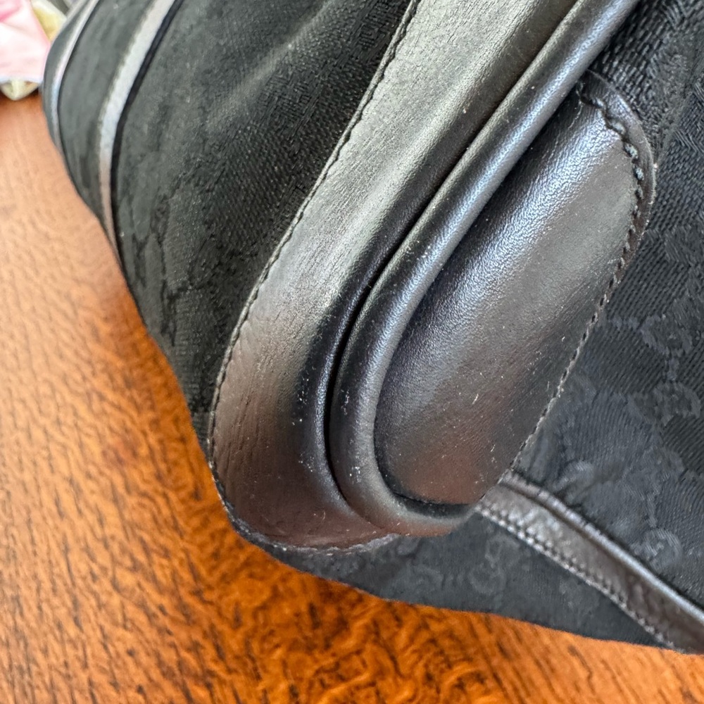 SOLD-Gucci Black GG Logo Weekender Travel Bag with COA - Picture 10 of 16